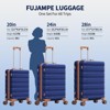 SKONYON 3pc Hardside Checked Spinner Luggage Set - 3 of 4