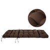 ARTPLAN Outdoor Chasie Lounge Tufted Thick Cushion with Ties,Replacement Wicker Chair Cushion for Paito Fruniture,72x22x4inches - 4 of 4