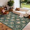 Modern Area Rug Elegant Floral Durable Stain-Resistant Fabric Washable Waterproof Perfect Rug for Living Room Bedroom - 4 of 4