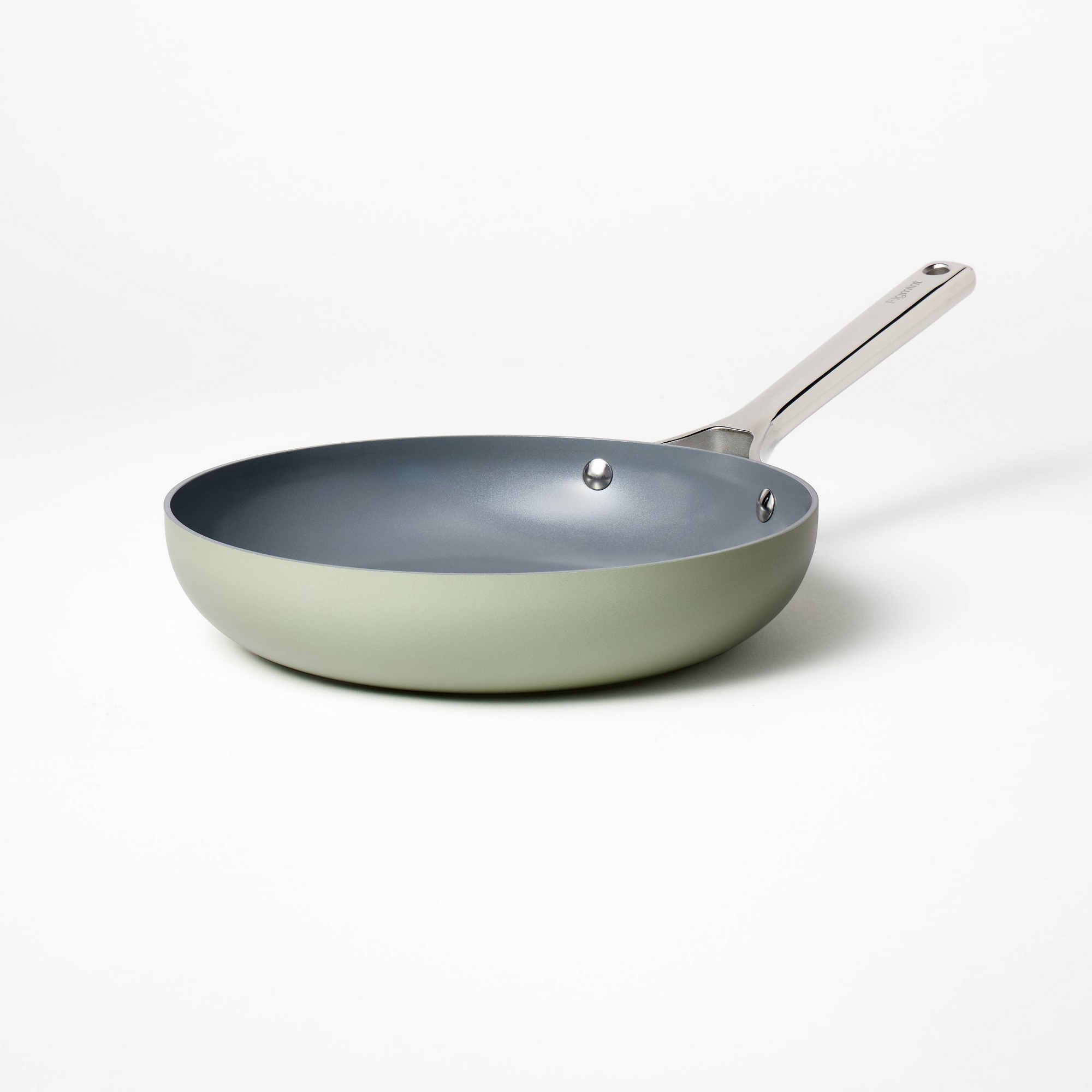 10" Nonstick Ceramic Coated Aluminum Fry Pan Sage Green - Figmint™