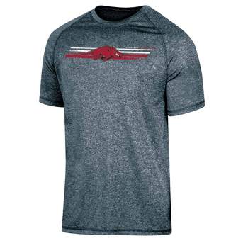 NCAA Arkansas Razorbacks Men's Gray Poly T-Shirt