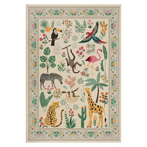 Vintage Animal Rugs, Washable Soft Low Pile Non Slip Large Carpet for Living Room, Nursery, Farmhouse, Hallway, Entryway, Laundry, Nursery, Kids Room - 1 of 4