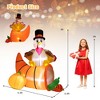 Costway 6 FT Thanksgiving Inflatable Turkey on Cornucopia Harvest Autumn Decor w/Light - 4 of 4