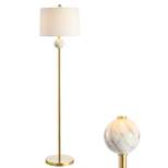 60" Metal/Resin Vaughn Modern Floor Lamp (Includes LED Light Bulb) Gold - JONATHAN Y