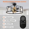 Parrot Uncle 26.7" Matte Black Indoor Modern Caged Crystal Ceiling Fan, Modern - 2 of 4
