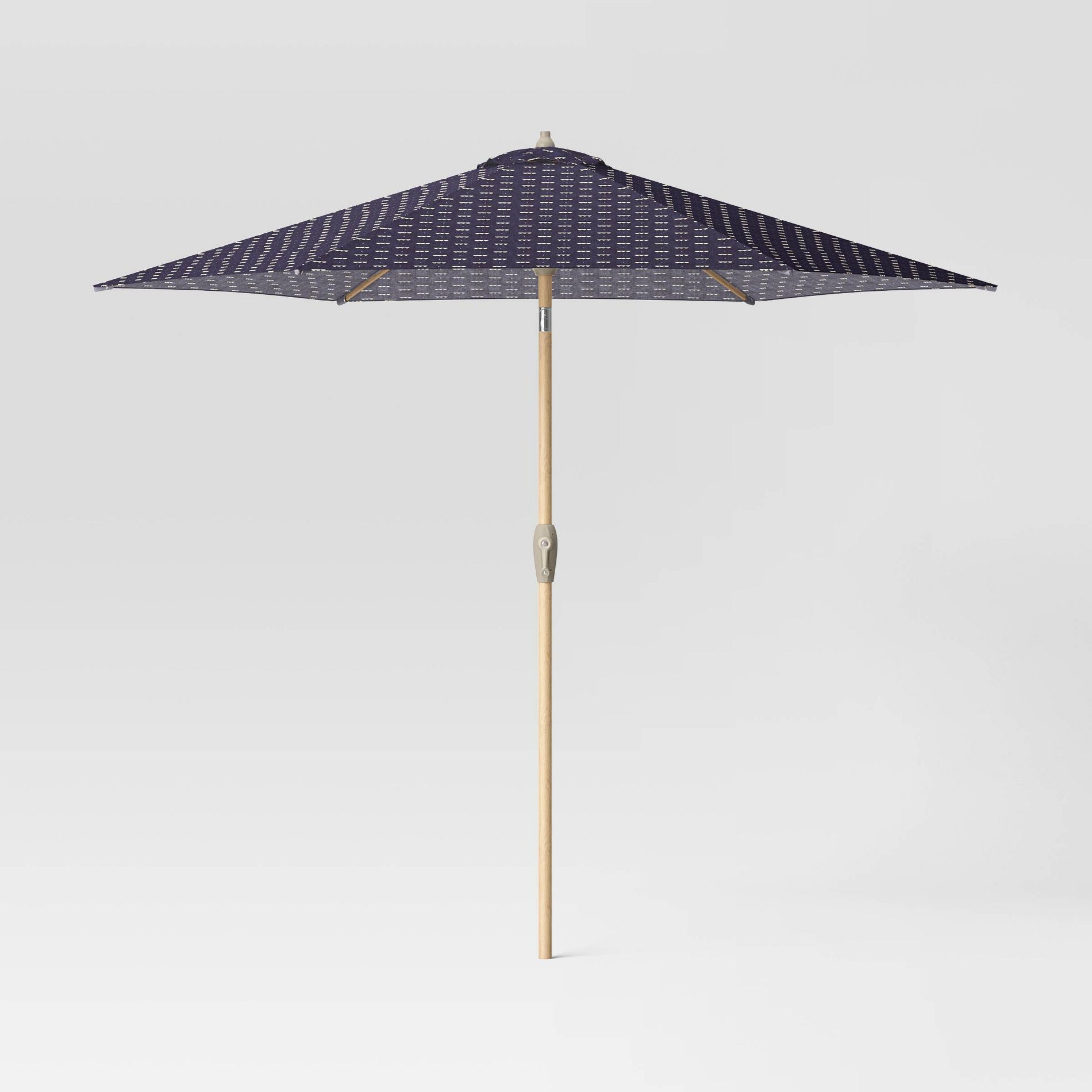 9' Round Outdoor Patio Market Umbrella with Faux Wood Pole - Threshold™