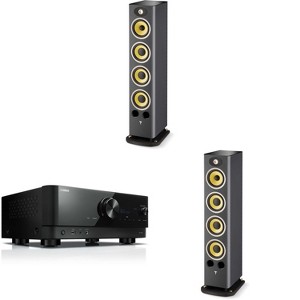Focal Aria K2 936 Ash Grey (Limited Edition) 3-Way Floorstanding Audiophile Tower Speaker - PAIR, with RX-V6ABL 5.2-Channel AV Receiver with 8K HDM... - 1 of 4