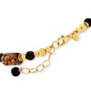Ross-Simons Italian Leopard-Print Murano Glass Bead Bracelet in 18kt Gold Over Sterling Size 7 - 3 of 4