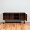 Modern TV Stand for 50-59 Inch TVs, Entertainment Center with 1 Cabinet and 3 Open Shelves, Wood Media Console for Living Room Storage - 4 of 4