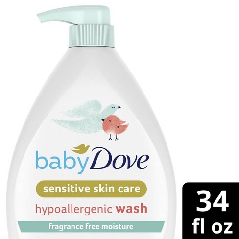 Baby Dove Fragrance Free Moisture Baby Body Wash Shampoo Hypoallergenic For Eczema prone Skin 34 Fl Oz Target