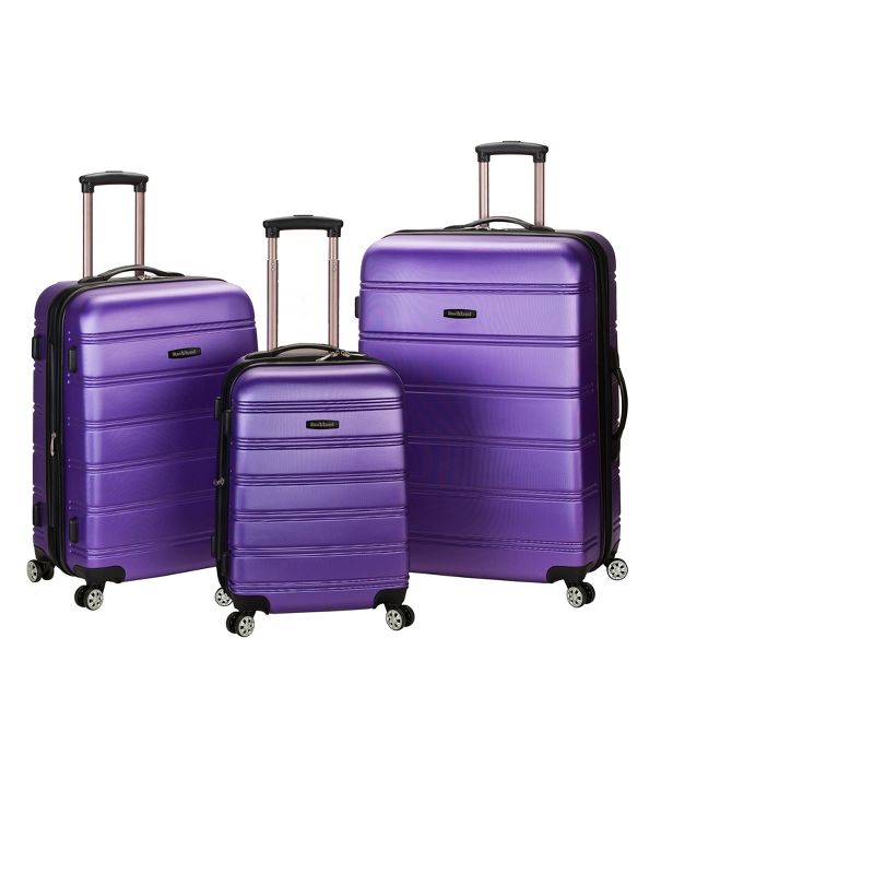 Rockland Melbourne 3pc ABS Hardside Carry On Spinner Luggage Set, 1 of 7
