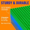 Strictly Briks Classic Stackable Baseplates, For Building Bricks, Bases for Tables, Mats, Blue, Green & Gray, 12 Pack, 6x6 Inches - 2 of 4
