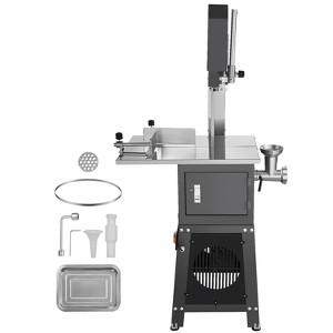 VEVOR Commercial Electric Meat Bandsaw, 850W Stainless Steel Vertical Bone Sawing Machine, 19.1"x15" Workbench, 7.09 Inch Cutting Thickness, Grey - 1 of 4