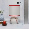 Simple Designs 10.7" SportsLite Mini Baseball Table Lamp Mancave White and Red - 4 of 4