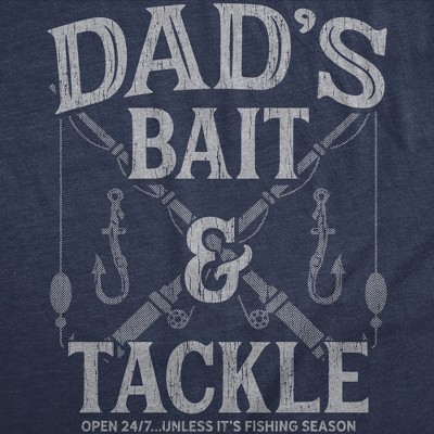Мужские футболки Crazy Dog T-Shirts, Inc. Mens Funny T Shirts Dads Bait and Tackle Sarcastic Fathers Day Graphic Novelty Fishing Tee for Men - Crazy Dog Men's T Shirt Gift for Dad Navy XL — фото 2
