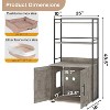 Garvee Stylish Cat Litter Box Enclosure with 3 Shelves – Easy Clean Surface, MDF & Iron, 150 lbs Capacity - 3 of 4