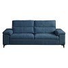 Chenille Sofa with Adjustable Armrests and Extra Thick Cushions - 4 of 4