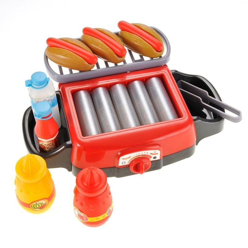 Insten 12 Piece Play Hot Dog Roller, Kids Food Toy Grill Playset, 11 in, 4 of 8