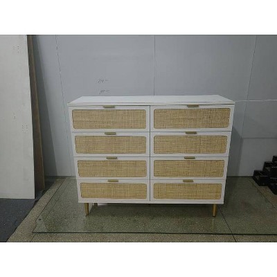 Rattan 8 Drawer Dresser