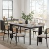 67 Inch Black Square Dining Table For Multiple People Dining At The Same Time, Suitable For Both Dining And Living Rooms - 2 of 4