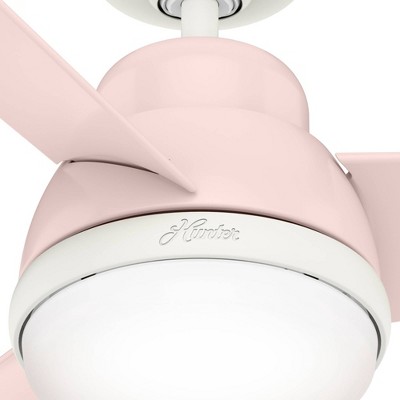 Blush Pink 36" Indoor Ceiling Fan with LED Light and Remote