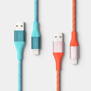 10ft USB-A to Lightning Braided Cable - 2pk - heyday™ Turquoise Poppy - 1 of 3
