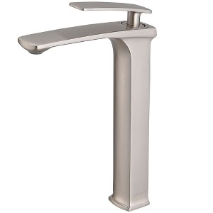 BWE Single Hole Single Handle Bathroom Vessel Sink Faucet With Pop Up Drain Assembly Kit - 1 of 4