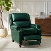 Elisabete Modern Wingback Genuine Leather Recliner with Vintage Nail Head Trim for Living Room and Bedroom  | ARTFUL LIVING DESIGN - 3 of 4