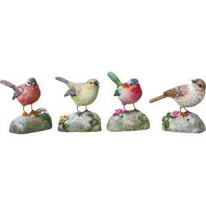 Transpac Resin in Motion Sensor Bird/Rock Set of 4 Home Decorations Spring - 1 of 1