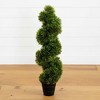 Nearly Natural 3-ft Grass Spiral Topiary with Deco Planter - image 2 of 4