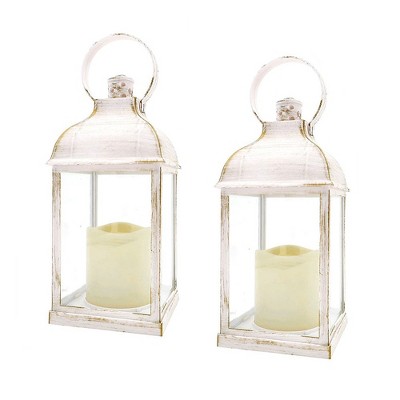 Sunnydaze Yorktown Indoor LED Candle Lantern - Set of 4 - 10-Inch