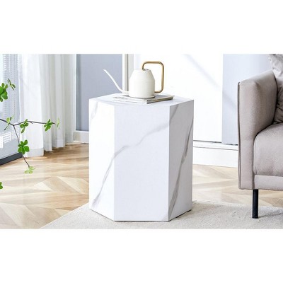 NicBex Modern Minimalist Hexagonal Coffee Table for Living Room,Set of 1/2,On-Trend Accent Table MDF End Table,Geometric Design