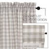 Annie Buffalo Grey Check Prairie Long Panel Set of 2 84x36x18  VHC Brands - 4 of 4