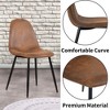 ELJGET Dining Chairs Set of 4/6, Mid-Century Dining Room Side Chairs Accent Chairs with Black Metal Legs, Rustic Brown - 3 of 4