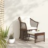 vidaXL Patio Furniture Set 2 Piece Lounge Chair with Cushions Poly Rattan - Brown - 2 of 4