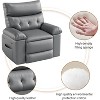 360° Rocker Recliner Chair with Side Pocket, Electric Recliner Chair PU Leather ,Plush Lounge Chair for Living Room, Bedroom - 4 of 4