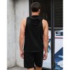 Clearlove Men's Athletic Tracksuit Set Sleeveless Hooded Tanks Tops Sweatsuit 2 Piece Casual Sports Shorts Set - 4 of 4