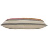 14" X 36" Orange Pink Black And Off-White 100% Cotton Striped Zippered Pillow - 4 of 4