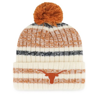 NCAA Texas Longhorns Cream Knit Pom Beanie