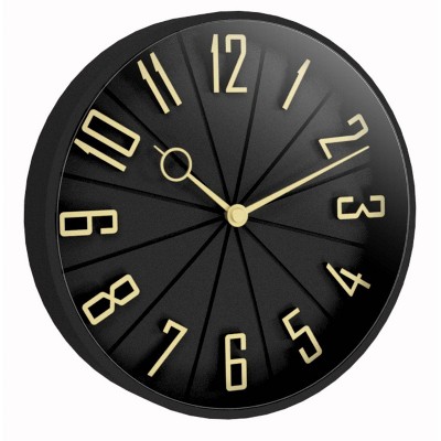 12" Modern Dial with Raised Number Wall Clock Gold - Westclox