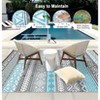 Reversible Outdoor Plastic Straw Rug - Waterproof Bohemian Area Mat for Patio, RV, Balcony, Camping, Easy Clean Picnic Mat - 4 of 4