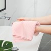PiccoCasa Luxury 100% Ribbed Absorbent Drying Face Ribbed Cotton Washcloths 2 Pcs - 3 of 4