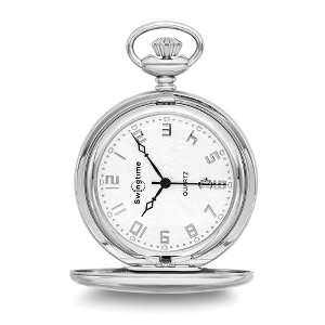 Black Bow Jewelry Swingtime Stainless Steel Quartz Pocket Watch - 1 of 4