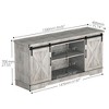 TV Stand for 65 Inch TV - Modern Entertainment Center with Storage, Barn Doors, and Shelves, Tall TV Media Console Table for Living Room - 2 of 4