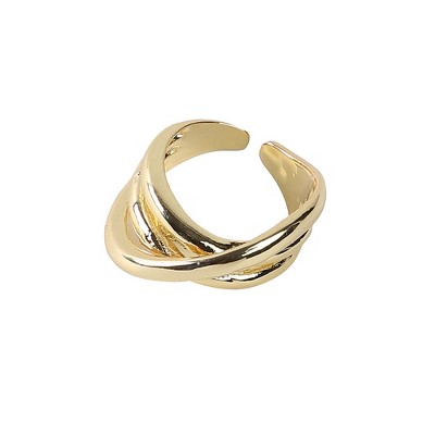 SOHI Women's California Gold The Loop Finger Ring
