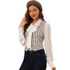 Allegra K Women's Steampunk Dressy Sleeveless Versatile Racerback Suit Vests - 2 of 4