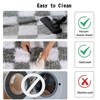 LOVEVOOK 5x7ft Checkered Area Rugs for Living Room, Bedroom, Soft Shaggy Grey and White Rugs Kids Room, Non-Slip Fuzzy Carpet Indoor - 3 of 4