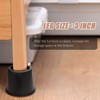 Aoibox Heavy Duty Bed Furniture Riser Round 4 Inch Black 4 Pack Under Bed Storage Lifter for Height Adjustment - 3 of 4