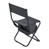 DOMETOUR  2-piece Folding Outdoor Chair with Storage Bag, Portable Chair for indoor, Outdoor Camping, Picnics and Fishing, Grey - 4 of 4