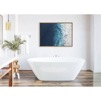 Natural Framed Coastal Seascape Canvas Print, 28 x 38
